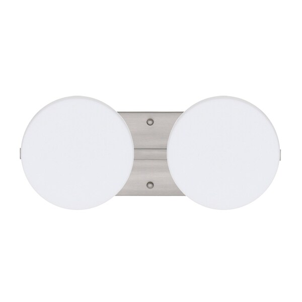 Besa Lighting Ciro Vanity, Opal Matte, Satin Nickel Finish, 2x50W Halogen 2WS-773807-SN - main